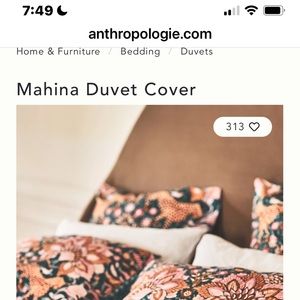 Anthropologie, Mahina, 100% cotton, king duvet